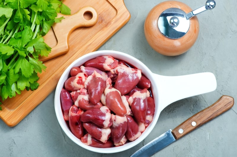 how to cook chicken hearts for dogs