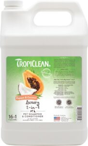 TropiClean Luxury 2 in 1 Papaya and Coconut Pet Shampoo
