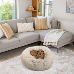 Best Friends by Sheri Calming Donut Dog Bed