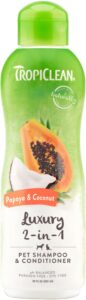 TropiClean Luxury 2 in 1 Papaya & Coconut Pet Shampoo